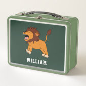 キュートリオンパーソナライズされた名前をカスタムする新学期 メタルランチボックス (正面)