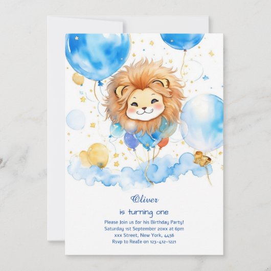 キュートリオン誕生日招待状 招待状 (正面)