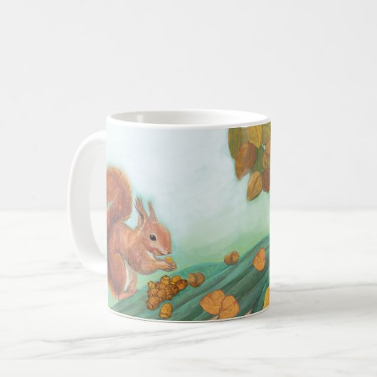 キュートリス食べズイラストレーション コーヒーマグカップ (正面左)