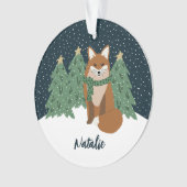 キュートリトルウィンターキツネ |クリスマスの装飾 オーナメント (正面)