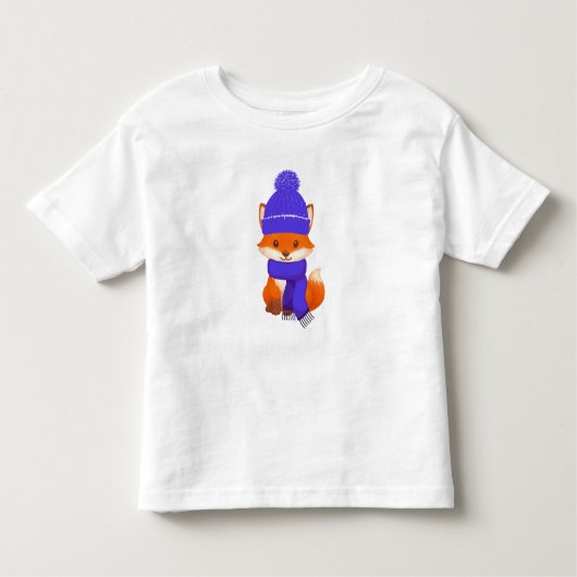 キュートリトルウィンターキツネ トドラーTシャツ (正面)