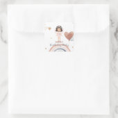 キュートリトルエンジェルアフロガールズバルーン誕生日 スクエアシール (バッグ)