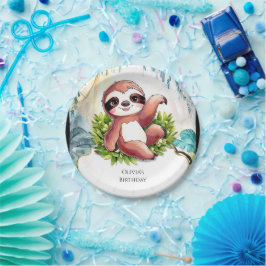 キュートリトルスロース誕生日 ペーパープレート