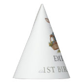 キュートリトルバニーベビーガールズ誕生日 パーティーハット (左)