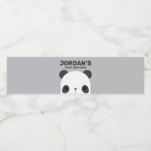 キュートリトルパンダベア誕生日 ペットボトルラベル (シングルラベル)