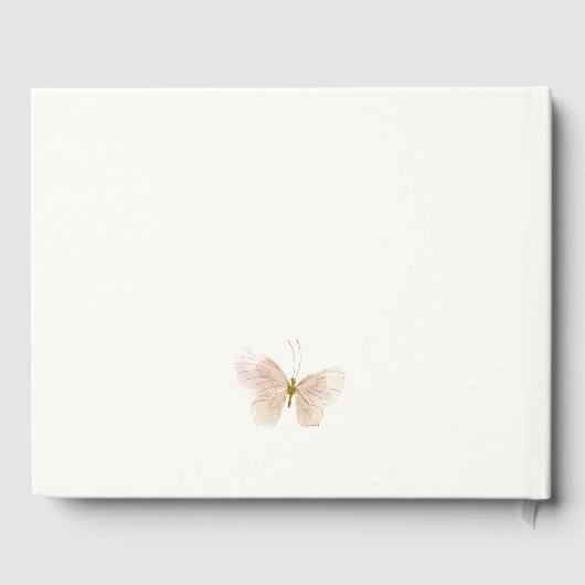 キュートリトルファームピグバタフライ子供の誕生日 ゲストブック (裏面)