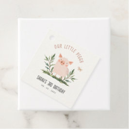 キュートリトルファームピグバタフライ子供の誕生日 フェイバータグ