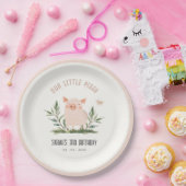 キュートリトルファームピグバタフライ子供の誕生日 ペーパープレート (パーティー)