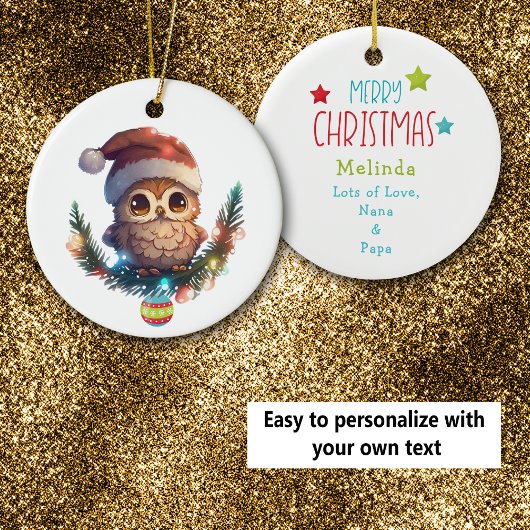 キュートリトルフクロムメリークリスマスオーナメント セラミックオーナメント