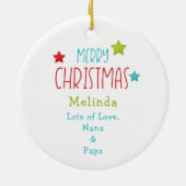 キュートリトルフクロムメリークリスマスオーナメント セラミックオーナメント (裏面)