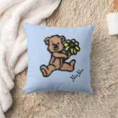 キュートリトルフラワーベアーヤイア装飾用クッション クッション (ブランケット)