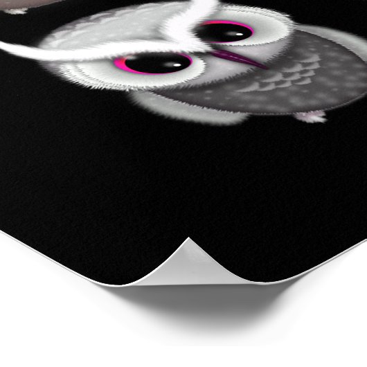 キュートリトルフールイラストおもしろいアート ポスター (角)