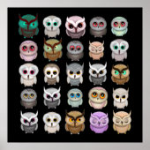 キュートリトルフールイラストおもしろいアート ポスター (正面)