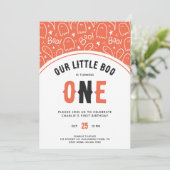 キュートリトルブファースト誕生日ハロウィーン 招待状 (スタンド正面)