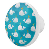 キュートリトルベビークジラ海シーテーマ セラミックノブ (右)