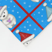 キュートリトルポーラーベアーズホリデーアート フリースブランケット (角)