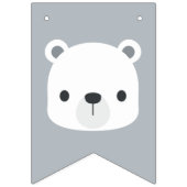 キュートリトルポーラーベア誕生日 バンティングフラッグ (第1の旗)