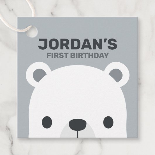 キュートリトルポーラーベア誕生日 フェイバータグ (正面)