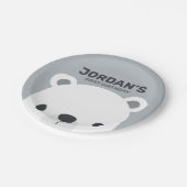 キュートリトルポーラーベア誕生日 ペーパープレート (アングル)