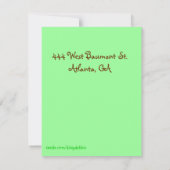 キュートリトルモンキー誕生日招待状 招待状 (裏面)