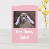 キュートリトルヤギ誕生日 カード (黄色い花)