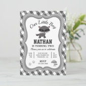 キュートリトルラクーン子供の誕生日パーティの招待状 招待状 (スタンド正面)