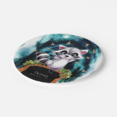 キュートリトルラクーン誕生日 ペーパープレート (アングル)