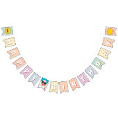 キュートリトルレインボーサンシャインハッピーバースデーパーティー バンティングフラッグ (全)