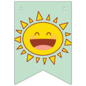 キュートリトルレインボーサンシャインハッピーバースデーパーティー バンティングフラッグ (第1の旗)