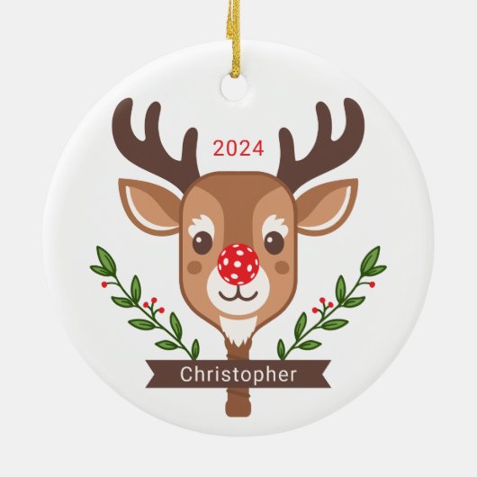 キュートリパーソナライズされたーナピックボールオーナメント セラミックオーナメント (裏面)