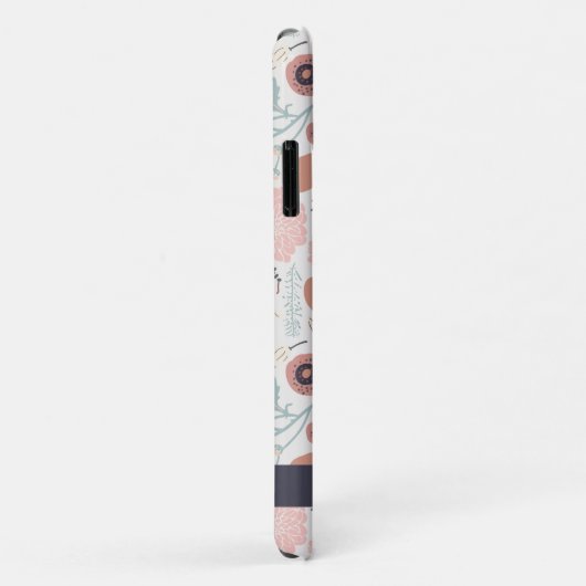 キュートリピースピンククリーム植物性フローラプリント名 Case-Mate iPhoneケース (裏面/右)