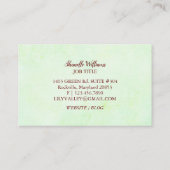 キュートリリーオブザバレースパ 名刺 (裏面)