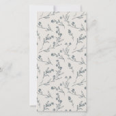 キュートリーフバラフローラティーポットブライダルシャワー招待状 サンキューカード (裏面)