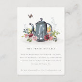 キュートリーリーフバラフローラ結婚ティーポット詳細 エンクロージャーカード (正面)