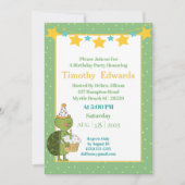 キュートルカップケーキキャンドル誕生日 招待状 (正面)