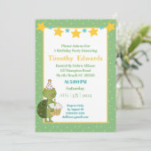 キュートルカップケーキキャンドル誕生日 招待状 (スタンド正面)