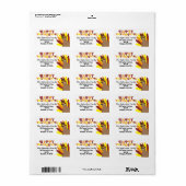 キュートルコレトロハッピー感謝祭住所 シール (フルシート)