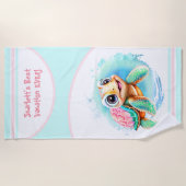 キュートルサマーバケーションネームガール ビーチタオル (正面)