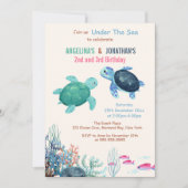 キュートルザシージョイント誕生日 招待状 (正面)