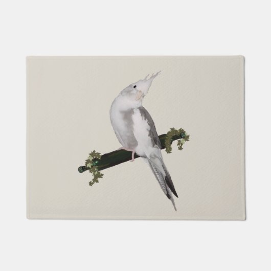 キュートルティノコクタイエルバードアイビーパーチアニマル ドアマット (正面)