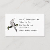 キュートルティノコクタイエルバードアイビーパーチアニマル 名刺 (裏面)