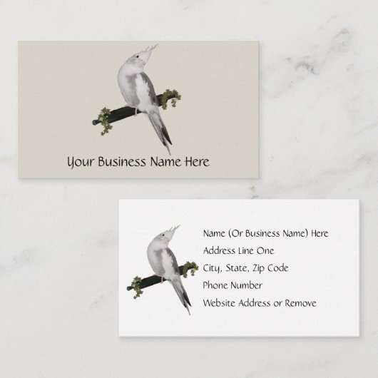 キュートルティノコクタイエルバードアイビーパーチアニマル 名刺 (正面/裏面)