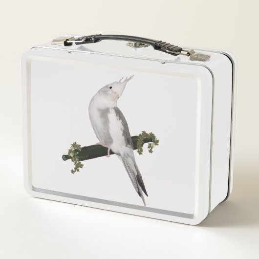 キュートルティーノコッカティエルバードアイビーパーチアニマル メタルランチボックス (裏面)