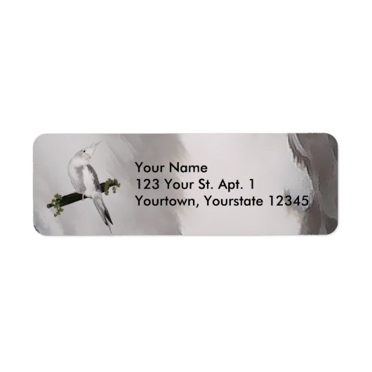 キュートルティーノコッカティエルバードアイビーパーチアニマル ラベル (正面)