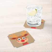 キュートルドルフ赤ノーズトナカイ紙コースター