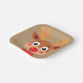 キュートルドルフ赤ノーズトナカイ紙プレート ペーパープレート (傾斜あり)