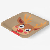 キュートルドルフ赤ノーズトナカイ紙プレート ペーパープレート (傾斜あり)