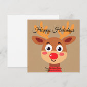 キュートルドルフ赤ノーズトナディアホリデーカード シーズンカード (正面/裏面)