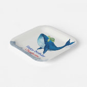 キュートルホエールレース海誕生日パーティー ペーパープレート (傾斜あり)