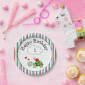 キュートルレディバグバースデーパーティー紙プレート ペーパープレート (パーティー)